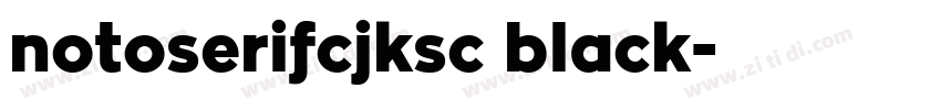 notoserifcjksc black字体转换